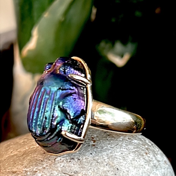Tiffany Vintage scarab ring in 14 karat gold - Picture 3 of 15